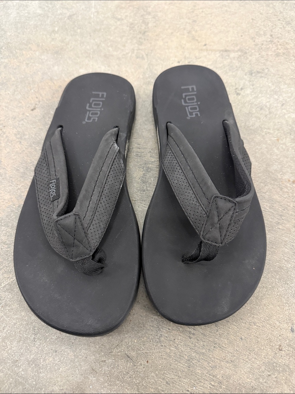 Flojos Black Women's Foam Flip Flop Sandals